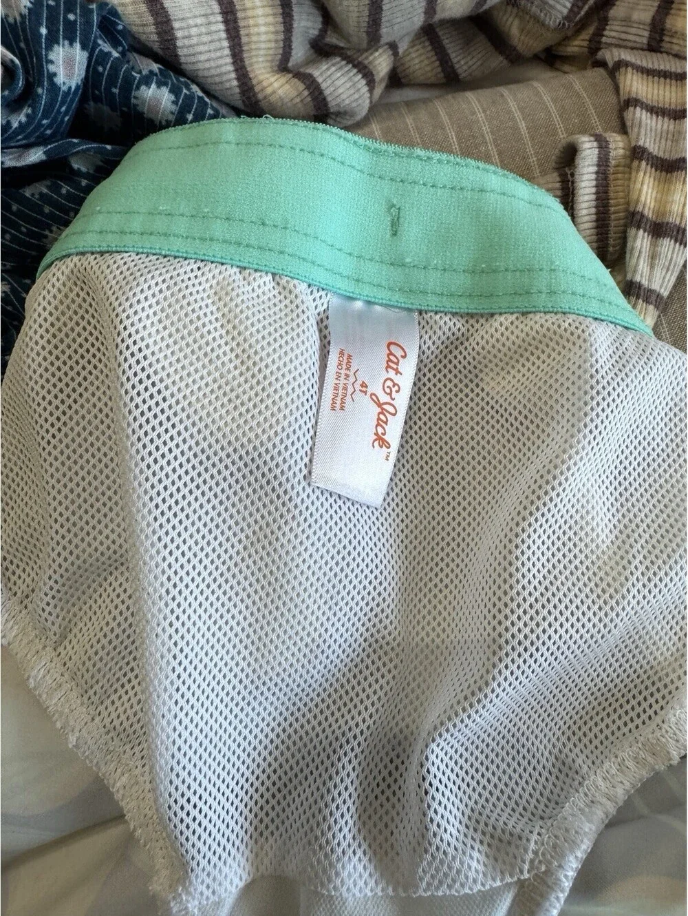 Cat & Jack Boys 4T Swim Shorts Lemon Print Drawstring Built-In Brief